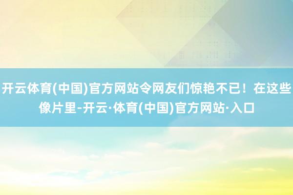 开云体育(中国)官方网站令网友们惊艳不已！在这些像片里-开云·体育(中国)官方网站·入口