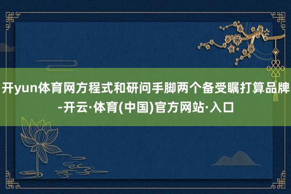 开yun体育网方程式和研问手脚两个备受瞩打算品牌-开云·体育(中国)官方网站·入口