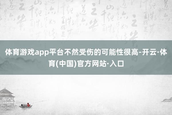 体育游戏app平台不然受伤的可能性很高-开云·体育(中国)官方网站·入口